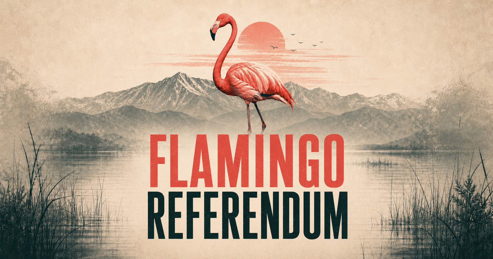 Flamingo Revolution, me flamingon mbi peizazhin shqiptar